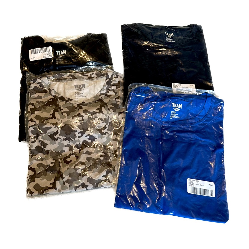NWT men’s athletic shirts size L - pack of 4